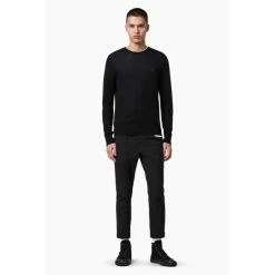 All Saints Black Mode Merino Crew Jumper -AllSaints shop unnamed file 2915