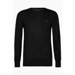 All Saints Black Mode Merino Crew Jumper -AllSaints shop unnamed file 2917