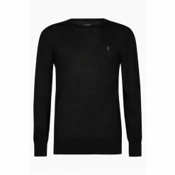 All Saints Black Mode Merino Crew Jumper -AllSaints shop unnamed file 2918