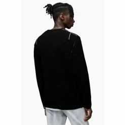 All Saints AllSaints Strike Crew Black Jumper -AllSaints shop unnamed file 2936