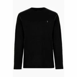 All Saints AllSaints Strike Crew Black Jumper -AllSaints shop unnamed file 2939
