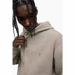 All Saints AllSaints Saka Overhead Brown Hoodie -AllSaints shop unnamed file 2945