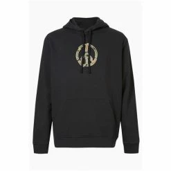 All Saints AllSaints Black Peacenik Hoody Relaxed Fit Long Sleeved Jumper -AllSaints shop unnamed file 2965