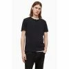 All Saints AllSaints Black Figure Short Sleeve Henley T-Shirt