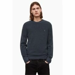 All Saints AllSaints Grey Ivar Merino Crew Jumper