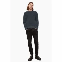All Saints AllSaints Grey Ivar Merino Crew Jumper -AllSaints shop unnamed file 2994