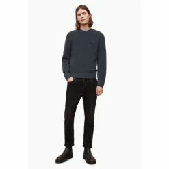 All Saints AllSaints Grey Ivar Merino Crew Jumper -AllSaints shop unnamed file 2995