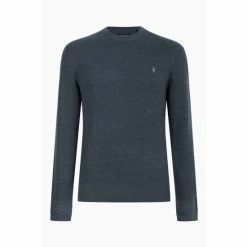All Saints AllSaints Grey Ivar Merino Crew Jumper -AllSaints shop unnamed file 2998