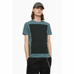 All Saints Blue Lobke Short Sleeve Crew T-Shirt