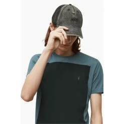 All Saints Blue Lobke Short Sleeve Crew T-Shirt -AllSaints shop unnamed file 308