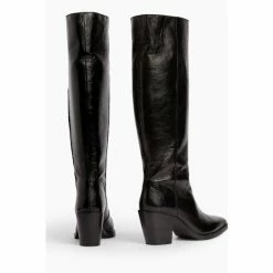 All Saints AllSaints Cohen Black Knee High Boots -AllSaints shop unnamed file 3088