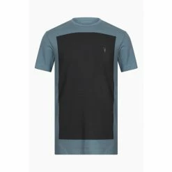 All Saints Blue Lobke Short Sleeve Crew T-Shirt -AllSaints shop unnamed file 309