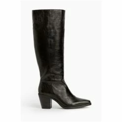 All Saints AllSaints Cohen Black Knee High Boots -AllSaints shop unnamed file 3091