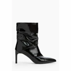 All Saints AllSaints Orlana Black Patent Boots