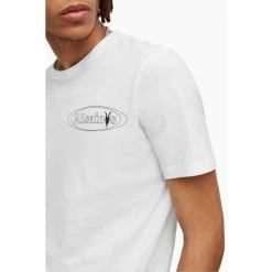 All Saints AllSaints White Simpel Brace Crew T-Shirt -AllSaints shop unnamed file 315