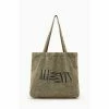 All Saints AllSaints White/Grey/Navy Split Oppose Acid Tote Bag