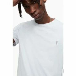 All Saints AllSaints Blue Brace Short Sleeve Crew T-Shirt -AllSaints shop unnamed file 337