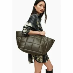 All Saints AllSaints Green Nadaline Quilt Tote 5 All Saints AllSaints Green Nadaline Quilt Tote -AllSaints shop unnamed file 3371