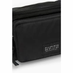 All Saints AllSaints Black Spitafields Nylon Bumbag -AllSaints shop unnamed file 3379
