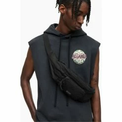 All Saints AllSaints Black Spitafields Nylon Bumbag -AllSaints shop unnamed file 3381