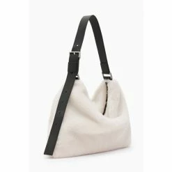 All Saints AllSaints Cream Edbury Shearling Bag -AllSaints shop unnamed file 3385