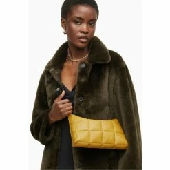 All Saints Yellow Eve Quilt Cross-Body Bag -AllSaints shop unnamed file 3394