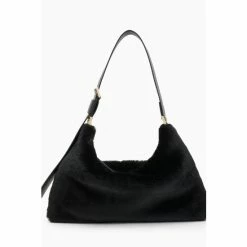 All Saints AllSaints Edbury Shearling Black Bag -AllSaints shop unnamed file 3424