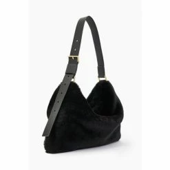 All Saints AllSaints Edbury Shearling Black Bag -AllSaints shop unnamed file 3425