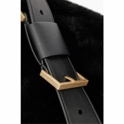 All Saints AllSaints Edbury Shearling Black Bag -AllSaints shop unnamed file 3426