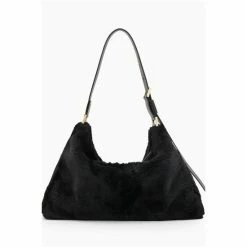 All Saints AllSaints Edbury Shearling Black Bag -AllSaints shop unnamed file 3429