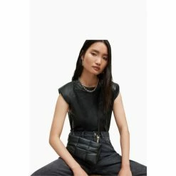 All Saints AllSaints Mila Quilt Black Pouch -AllSaints shop unnamed file 3478