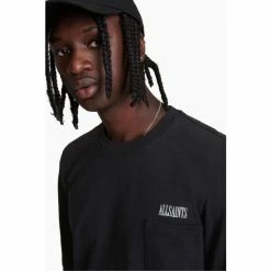 All Saints AllSaints Black Niko Ls Crew T-Shirt -AllSaints shop unnamed file 350
