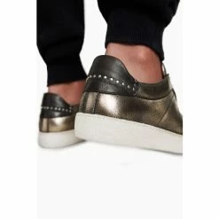 All Saints AllSaints Grey Sheer Stud Sneakers -AllSaints shop unnamed file 3541