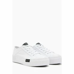 All Saints AllSaints Jackie White Flatform Shoes -AllSaints shop unnamed file 3545
