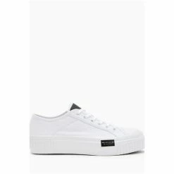 All Saints AllSaints Jackie White Flatform Shoes -AllSaints shop unnamed file 3549