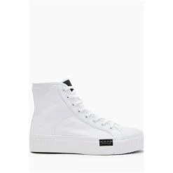 All Saints AllSaints White Dana Flatform High Shoes -AllSaints shop unnamed file 3555