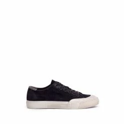 All Saints AllSaints Black Rigg Ramskull Lace-Up Canvas Shoes