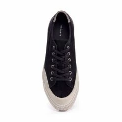 All Saints AllSaints Black Rigg Ramskull Lace-Up Canvas Shoes -AllSaints shop unnamed file 3565