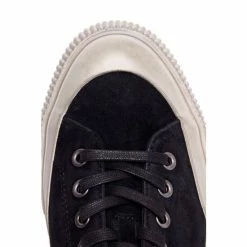 All Saints AllSaints Black Rigg Ramskull Lace-Up Canvas Shoes -AllSaints shop unnamed file 3566