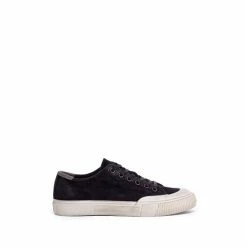 All Saints AllSaints Black Rigg Ramskull Lace-Up Canvas Shoes -AllSaints shop unnamed file 3567