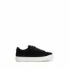 All Saints AllSaints Black Trish Low Top Lace-Up Suede Shoes