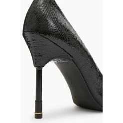 All Saints AllSaints Nova Metallic Black Court Shoes -AllSaints shop unnamed file 3616
