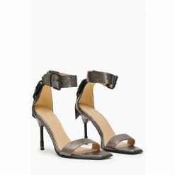 All Saints AllSaints Grey Noir Shimmer Sandals -AllSaints shop unnamed file 3620