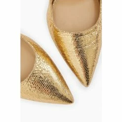 All Saints AllSaints Gold Nova Metallic Court Shoes -AllSaints shop unnamed file 3629