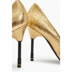 All Saints AllSaints Gold Nova Metallic Court Shoes -AllSaints shop unnamed file 3630