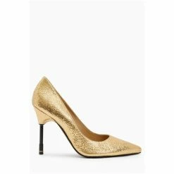 All Saints AllSaints Gold Nova Metallic Court Shoes -AllSaints shop unnamed file 3631