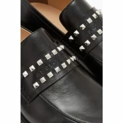 All Saints AllSaints Lola Black Stud Loafers -AllSaints shop unnamed file 3669
