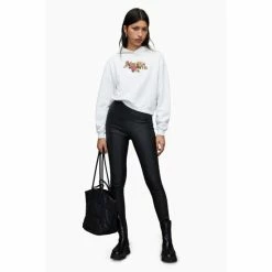 All Saints AllSaints Lorna Pippa White Hoodie -AllSaints shop unnamed file 3686