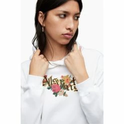 All Saints AllSaints Lorna Pippa White Hoodie -AllSaints shop unnamed file 3688