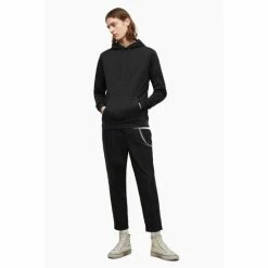 All Saints AllSaints Black Ossage Pullover Hoodie -AllSaints shop unnamed file 3699
